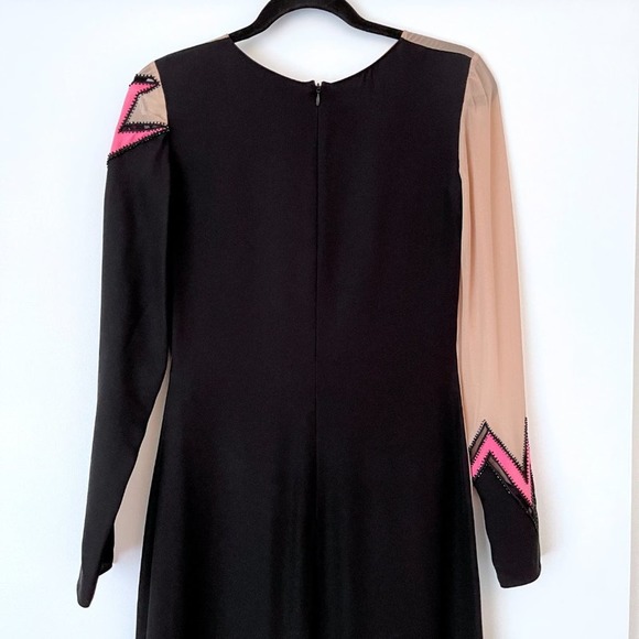 Emilio Pucci Pre Fall 2015 RTW Lightning bolt Gown Maxi Dress Long Sleeve Mesh - Picture 11 of 14